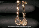 Ohrhänger 585 Gelbgold, Rohdiamanten